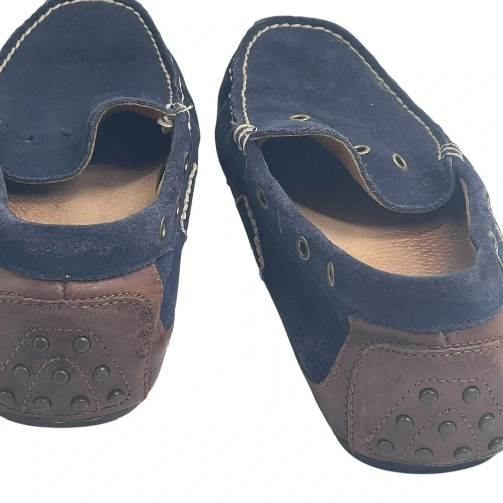 Polo Ralph Lauren Wyndings Slip-On-Driving Men's Loafers Tan Navy SZ 9.5